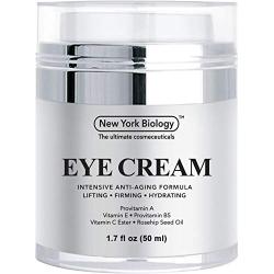 Eye Cream Moisturizer for Dark Circles, Fine Lines, Puffiness and Wrinkles Under the Eyes – Intensive Anti Aging Formula with Provitamin A and B5, Vitamin C and E – 1.7 fl oz (50ml)