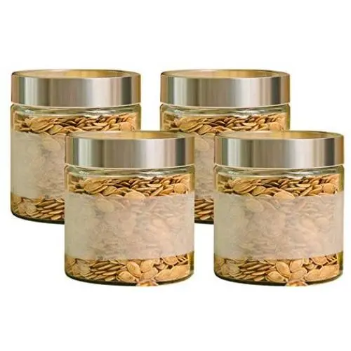 Bouteilles de Rangement en Verre, Récipients de Conservation Alimentaire, Contenants pour Confitures/Miel/Café/Fruits Confits Bouteilles de Rangement en Verre, Récipients de Conservation Alimentaire, Contenants pour Confitures/Miel/Café/Fruits Confits