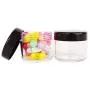 Contenant 20ml – 20 petits pots en verre transparent de 20g pour échantillons de maquillage, ombres à paupières, vernis à ongles, poudre, perles, bijoux, crème – avec couvercle noir. Contenant 20ml – 20 petits pots en verre transparent de 20g pour échantillons de maquillage, ombres à paupières, vernis à ongles, poudre, perles, bijoux, crème – avec couvercle noir.