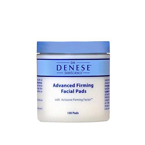 Dr. Denese SkinScience Advanced Firming Facial Pads Exfoliate & Deeply Cleanse Pores with Actizone Firming Factor, Glycolic Acid, Peptides & Aloe Vera - Vegan, Paraben-Free, Cruelty-Free - 100 Count
