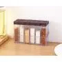 YALONG Condiment Pots Seasoning Box, 6 Pieces Clear Seasoning Storage Containers with Small Holes for Spice Salt Sugar Cruet Essence Condiment Jars Storage Container Spice Racks with Tray Brown Color YALONG Condiment Pots Seasoning Box, 6 Pieces Clear Seasoning Storage Containers with Small Holes for Spice Salt Sugar Cruet Essence Condiment Jars Storage Container Spice Racks with Tray Brown Color