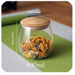 Creative Jar Spices Borosilicate Glass Jars With Lid Sealed Kitchen Storage Bottle Coffee Sugar Bulk Container Candy Cans,600Mlb162