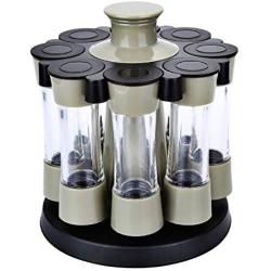 Condiment Spice Ingredient Grinder Crushing Bottle Kit, Set of 8 Condiment Storage Boxes Jars