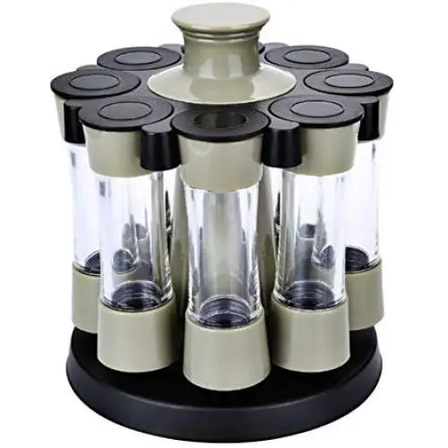 Kit d'Épices pour Condiments, Moulin et Ensemble de 8 Boîtes de Rangement pour Condiments Kit d'Épices pour Condiments, Moulin et Ensemble de 8 Boîtes de Rangement pour Condiments