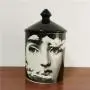 ANH19 havdalah Candle Holder- Retro European Fornasetti Candle Holder Lina Face Scented Candles Cans Ceramic Products Storage Jar Home Desktop Decoration ANH19 havdalah Candle Holder- Retro European Fornasetti Candle Holder Lina Face Scented Candles Cans Ceramic Products Storage Jar Home Desktop Decoration