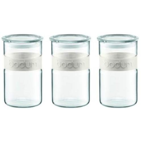 Bodum K11099-913 3 Piece Storage Glass Presso Set, 34 oz, White