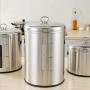 Food Storage Containers Jar 304 Stainless Steel with Lids Airtight Bpa Free Large, Cookie Jar Cereal Coffee Storage Containers Jar for Kitchen Pantry Organization Canister Candy Bulk, 8L