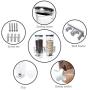 Kitchen Sealed Cereal Dry Food Storage Cans Boxes Household Snacks Melon Seeds Nuts Candy Dispenser (Color : Double cup black)
