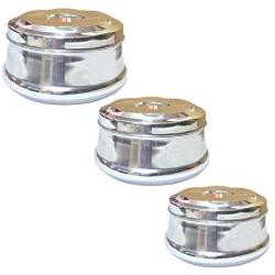 Stainless Steel Storage Box Storage Containers Food storage Containers Steel Canisters with Lid Set Of 3pcs,Small, Medium and Large, Great for snacks Chapati, Paratha, Roti,Fulka etc