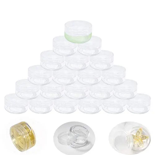 Bouteilles/Contenants en Plastique d'Échantillons de Maquillage 10g - 100 Pièces, BPA Free, avec Couvercles Bouteilles/Contenants en Plastique d'Échantillons de Maquillage 10g - 100 Pièces, BPA Free, avec Couvercles