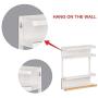RZChome Rack Fridge Wood Organizer Refrigerator Side Storage Rack Paper Towel Holder, Rustproof Spice Jars Rack Kitchen Storage Wrap Rack Organizer Refrigerator Shelf Storage Adjustable Cabinet