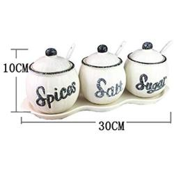 Mini Spice Jars Creative simple ceramic seasoning jar home kitchen supplies