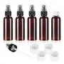 Fine Mist Spray Bottle 5Pcs 100ml/3.4oz Amber Travel Bottles With 5 Contain Caps Leak Proof for Makeup Cosmetic Containers (BROWN) Fine Mist Spray Bottle 5Pcs 100ml/3.4oz Amber Travel Bottles With 5 Contain Caps Leak Proof for Makeup Cosmetic Containers (BROWN)