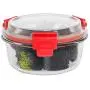 Contenant en Verre Borosilicate Résistant aux Fuites/Déversements 13 oz (370 ml) – Home Basics SC47701 – Idéal pour la Préparation des Repas, Lavable au Lave-Vaisselle, avec Couvercle Plastique Étanché – Rouge Contenant en Verre Borosilicate Résistant aux Fuites/Déversements 13 oz (370 ml) – Home Basics SC47701 – Idéal pour la Préparation des Repas, Lavable au Lave-Vaisselle, avec Couvercle Plastique Étanché – Rouge