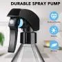 Plastic Spray Bottles for Cleaning Solutions，10OZ Reusable Empty Container with Durable Black Trigger Sprayer, for Disinfection Gardening Blended Essential Oils - Hair Care Moisturize - 3Pack