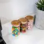 Hakuna Supply - Glass Storage Jars with Airtight Bamboo Lid, Multi-Use Containers for Herbs, Tea, Candy, Q-Tips, etc. for The Bedroom, Kitchen, and Bathroom (1/2 Oz, Problem-Free) Hakuna Supply - Glass Storage Jars with Airtight Bamboo Lid, Multi-Use Containers for Herbs, Tea, Candy, Q-Tips, etc. for The Bedroom, Kitchen, and Bathroom (1/2 Oz, Problem-Free)
