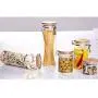 XSWZAQ Kitchen storage tank stainless steel buckle glass jar Household storage glass sealed tank Multi-grain tea can (Size : 1950ml) XSWZAQ Kitchen storage tank stainless steel buckle glass jar Household storage glass sealed tank Multi-grain tea can (Size : 1950ml)