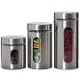 Bocal en Verre Trempé Femora pour Rangement Cuisine, 700ML, 1000ML, 1300ML, Jeu de 3 Bocal en Verre Trempé Femora pour Rangement Cuisine, 700ML, 1000ML, 1300ML, Jeu de 3
