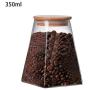 Square Glass Sealed Storage Jar 350Ml/500Ml/750Ml/950Ml Coffee Milk Powder Canned Grain Storage Tank Tea Candy Food Storage Tank,A