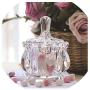 Glass Jar Transparent Candy Snack Jar Crystal Storage Jar Dried Tea Cylinder Kitchen Storage Container Wedding Decoration Bottle,3