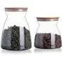 Clear Borosilicate Glass Food Storage Jars Canisters Containers With Airtight Locking Clamp Bamboo Lids,Kitchen Pantry Container With Bamboo Lid Clear Borosilicate Glass Food Storage Jars Canisters Containers With Airtight Locking Clamp Bamboo Lids,Kitchen Pantry Container With Bamboo Lid