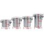 Wandisy Stainless Steel Kitchen Food Storage Container,Tea Jars Coffee Pots Sugar Containers Tins Kitchen Storage Canisters(XL)