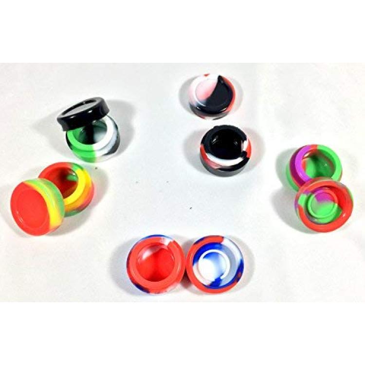 50PCS Rasta Non-Stick Food Grade Silicone Wax Dab Containers 5ml Non Stick  Wax Oil Multi