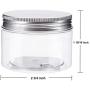 Bekith 20 Pack 4 Ounce Clear Plastic Storage Jars Containers With Screw-on Lids, Refillable BPA Free Small Round Slime Containers for Kitchen & Household Storage