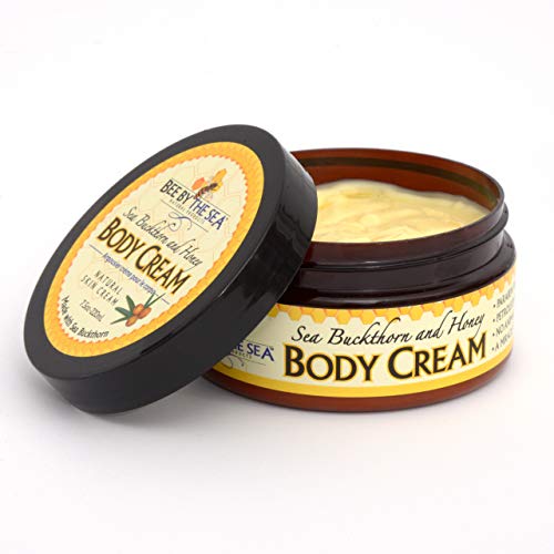 Bee by the Sea Natural Sea Buckthorn and Honey Body Cream for Daily Moisturizing, 7.5 oz