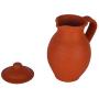 Handmade Earthen Clay Water Jug with Lid - Milk Water Jug Carafes Pitcher Table Top Kitchen Storage Eco Friendly Containers Pots Drinkware