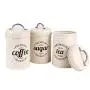 Hot Sale X021B Lvory White Set of 3 Metal Food Storage Tin Canister/Jar with Lid Hot Sale X021B Lvory White Set of 3 Metal Food Storage Tin Canister/Jar with Lid