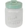 Vintage, Retro, Farmhouse Chic Mason Jar Inspiriertes Keramik-Behälter, Keksdose mit Dichtung für Lebensmittel-Aufbewahrung – Aqua