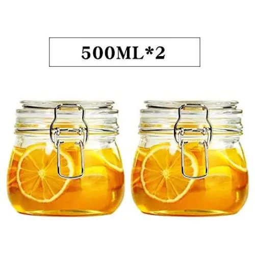 Yl Ly Round Glass Sealed Jar Lemon Passion Fruit Honey Bottle Transparent Food Storage Milk Powder Household Multiple Round 500Ml2 Yl Ly Round Glass Sealed Jar Lemon Passion Fruit Honey Bottle Transparent Food Storage Milk Powder Household Multiple Round 500Ml2