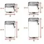 Set von 4 luftdichte Behälter mit Deckeln für Mehl, Cerealien, Kaffee, Reis – Acryl, Kunststoff, Klar Glas – luftdichte Behälter für die Küche