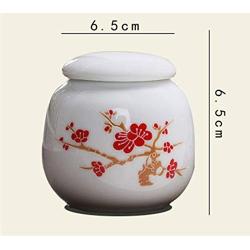 Ceramic Mini Trumpet Tea Jar Puer Tea Tank Portable Tea Storage Box Gift Box Kitchen Storage Tank Porcelain Cans Exquisite Jars,pingyuyinghexiang