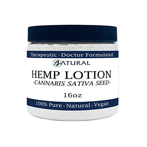 Hanf-Lotion – Therapeutische Körperlotion mit K tätigkeitskakt und Öl (16 oz Glas)