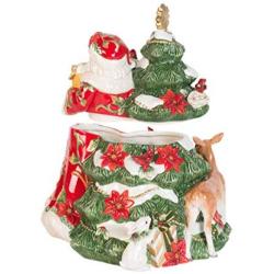 Fitz and Floyd 49-751 Cardinal Christmas Figural Cookie Jar 3-Quart Holiday Red