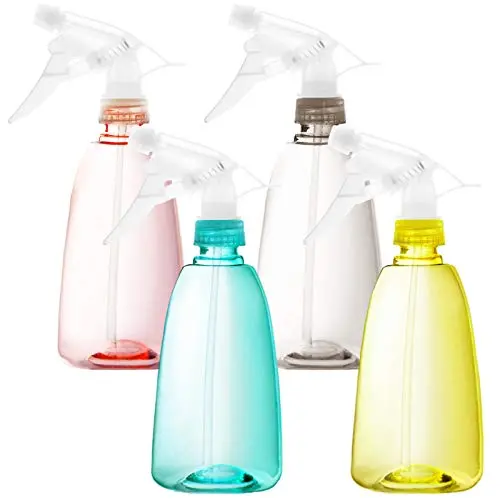Youngever 4 Pack Empty Plastic Spray Bottles, Spray Bottles for Hair and Cleaning Solutions, 4 Pack 16 Ounce Bottles in 4 Colors Youngever 4 Pack Empty Plastic Spray Bottles, Spray Bottles for Hair and Cleaning Solutions, 4 Pack 16 Ounce Bottles in 4 Colors