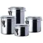 Bouteille à Céréales en Acier Inoxydable 304 avec Couvercles, Contenants de Rangement Alimentaire pour Cuisine, Pantry, Idéal pour les Bonbons, 4 Pièces Bouteille à Céréales en Acier Inoxydable 304 avec Couvercles, Contenants de Rangement Alimentaire pour Cuisine, Pantry, Idéal pour les Bonbons, 4 Pièces