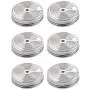 6pcs Couvercles en Acier Inoxydable à Large Ouverture pour Bocal Mason, avec Trou à Paille pour Conserve et Stockage de Boissons et de Nourriture 6pcs Couvercles en Acier Inoxydable à Large Ouverture pour Bocal Mason, avec Trou à Paille pour Conserve et Stockage de Boissons et de Nourriture