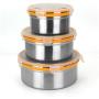 Food Savers 3 packs Food Storage Containers Food Preservation Box Food grade stainless steel Sealed jar Storage Box Fresh-keeping can