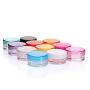 DNHCLL 20PCS 5 Gram Empty Cosmetic Sample Container Plastic Clear Cosmetic Pot Jars for Eye Shadow Nails Powder Jewelry Cosmetic Lip Balm Lip Gloss Cream Lotion (10 Colors mixed)
