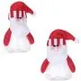 NUOBESTY 5 Stück Weihnachts Süßigkeitenglas Essensbehälter Klare Kunststoff Süßigkeitenglas Weihnachtsgeschenkanhanger Weihnachtsdeko Partydeko Behälter Geschenk
