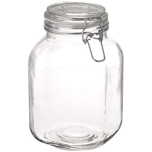 Anchor Hocking 98785 67 Oz Glass Heremes Clamp Jar