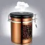 Grande Récipient Scellé pour Graines de Café avec Valve d'Évacuation CO2 Unidirectionnelle/Cadran Chronomètre, 1,8L Conservateur d'Ingrédients en Acier Inox Étanche (Noir) Grande Récipient Scellé pour Graines de Café avec Valve d'Évacuation CO2 Unidirectionnelle/Cadran Chronomètre, 1,8L Conservateur d'Ingrédients en Acier Inox Étanche (Noir)