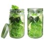 Jiangxinshenghuo 6pcs Storage Jar Lids Air Tight Rust Resistant Stainless Steel Wide Mouth Jar Caps with Silicone Seals