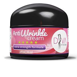 Anti Wrinkle Cream by DIVA Fit & Sexy - All Natural Face, Body and Neck Formula With All Skin Types - Oily, Dry or Sensitive - Daily Moisturizer with Anti Aging Effect for Day and Night Use