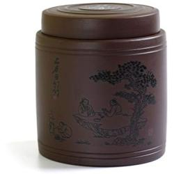 750ml Chinese Rare YiXing ZiSha Pottery clay Tasting Tea Storage Canisters Caddy Jar