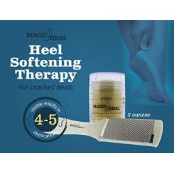 Magic Heal Cracked Heel Balm For Cracked Heels - Dry Feet Lotion to Soothe, Moisturize & Beautify Your Painful Dry Foot Skin - Includes Bonus Foot File - Amazing, Fast Results, No Mess Application