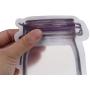 Qingsi 10 Pcs Mason Jar Zipper Bags Snack Sandwich Ziplock Bags Reusable Airtight Seal Storage Bags Leakproof Food Saver Bags